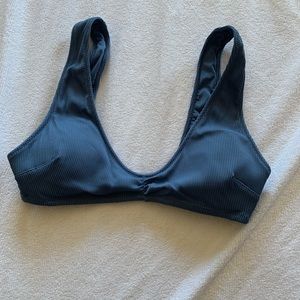 Aerie Ribbed Scoop Bikini Top (Size: S)